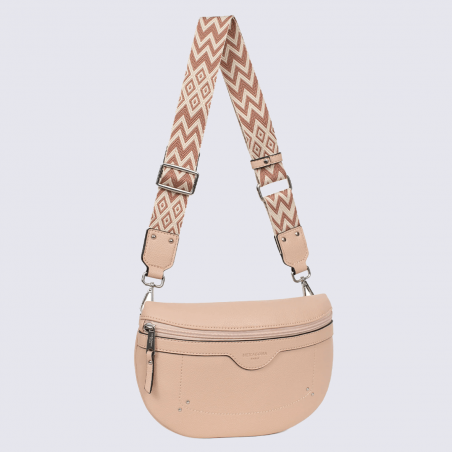 Sac banane Hexagona, Sac banane moderne et pratique femme en synthétique nude