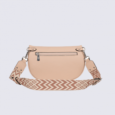 Sac banane Hexagona, Sac banane moderne et pratique femme en synthétique nude
