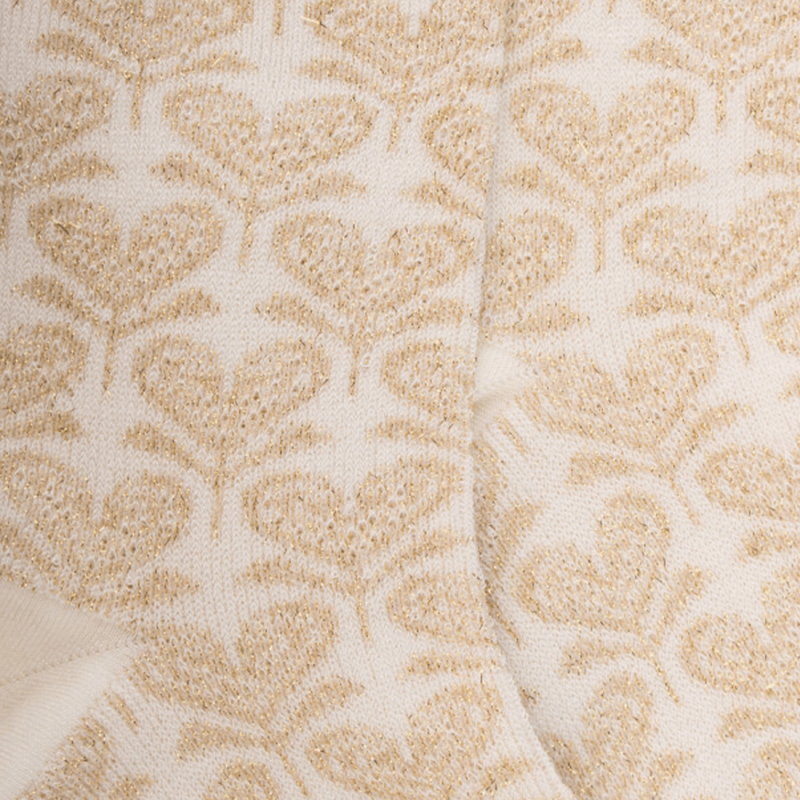 Chaussettes Doré Doré, chaussettes à cœur femme en coton écru