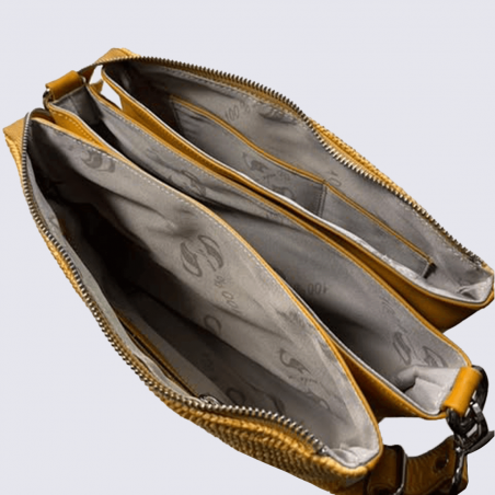 Sac à bandoulière Charlotte, sac à bandoulière pour femme en cuir tournesol Sac à bandoulière Charlotte, sac à bandoulière pour femme en cuir tournesol