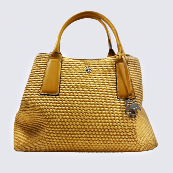 Sac à main Charlotte, sac à main a moderne cabas en paille tressée tournesol