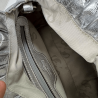 Sac à bandoulière Charlotte, sac à main plissé en cuir métallisé Argent Sac à bandoulière Charlotte, sac à main plissé en cuir métallisé Argent