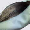Sac bandoulière Charlotte, Sac bandoulière zippée compacte femme en cuir grainé Ciel Sac bandoulière Charlotte, Sac bandoulière zippée compacte femme en cuir grainé Ciel