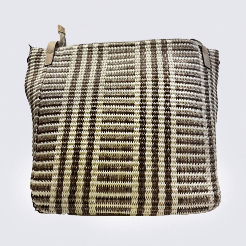 Sac besace Charlotte, Sac besace tressage bohème femme en textile Naturel