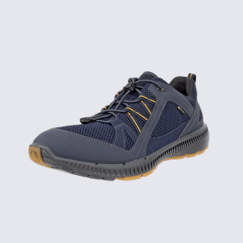 Baskets ECCO, Baskets GORE-TEX imperméable homme en textile synthétique marine
