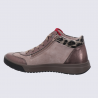 Baskets montantes Ara, Baskets détails rouge léopard femme en cuir beige Baskets montantes Ara, Baskets détails rouge léopard femme en cuir beige