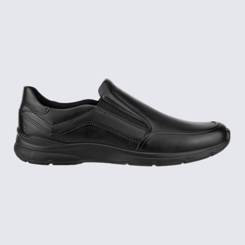 Mocassins ECCO, Mocassins sans gène confort quotidien homme en cuir nubuck noir