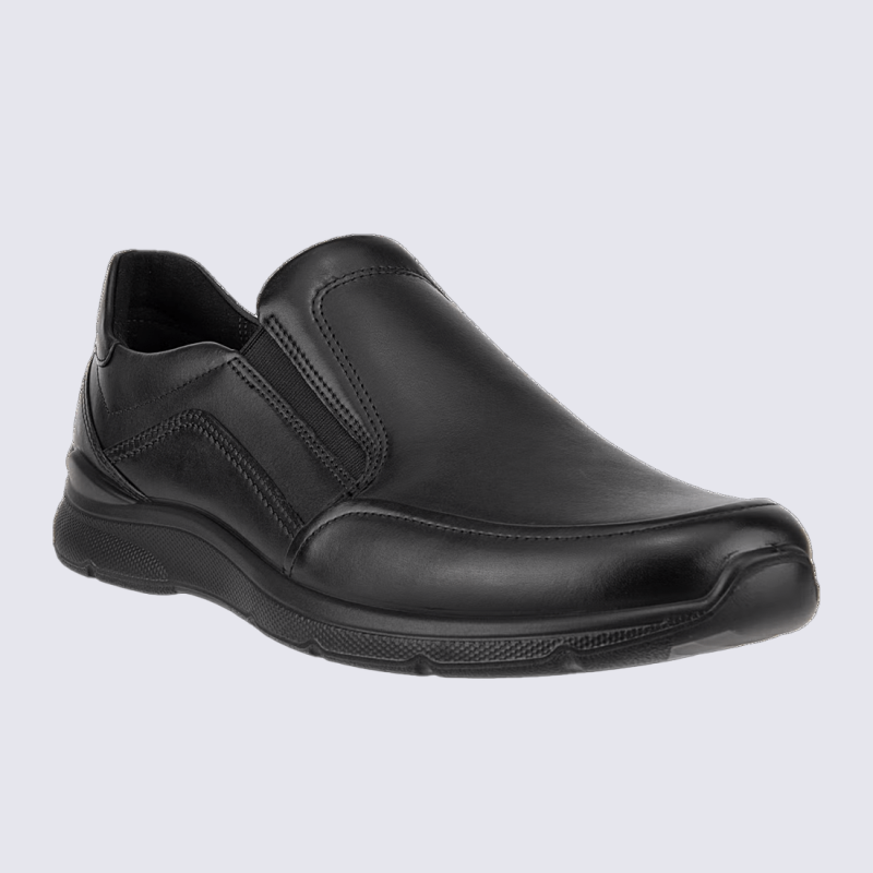 Mocassins ECCO, Mocassins sans gène confort quotidien homme en cuir nubuck noir