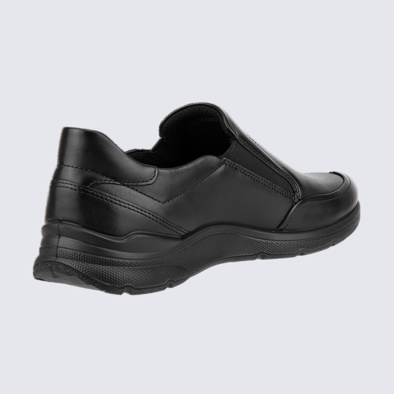 Mocassins ECCO, Mocassins sans gène confort quotidien homme en cuir nubuck noir