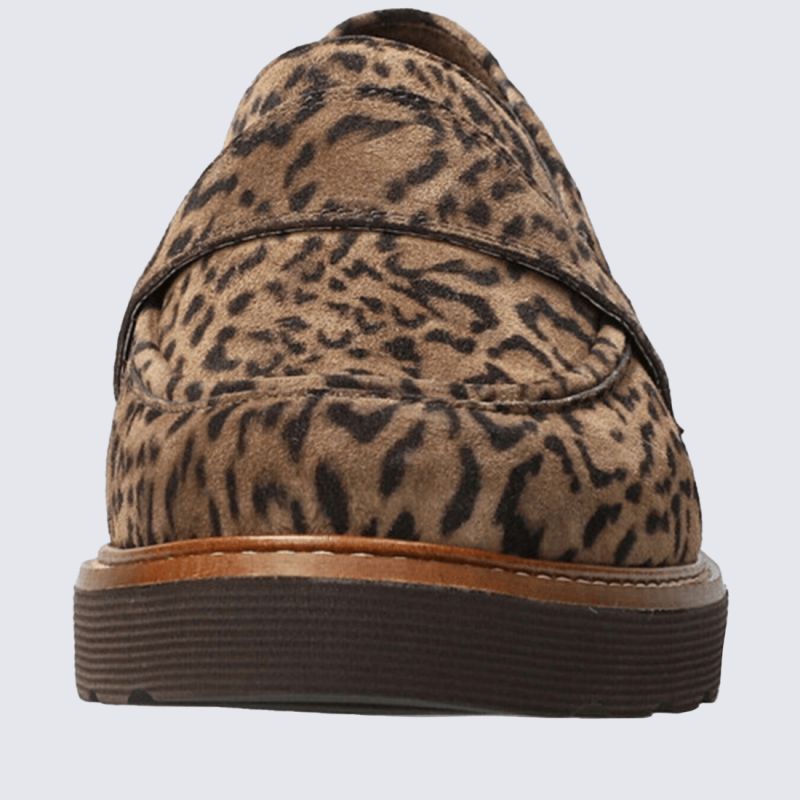 Mocassins Mobils by Mephisto, Mocassins chic et tendance femme en cuir velours brun léopard