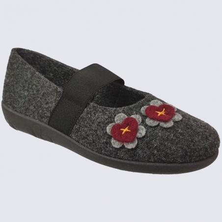 Chaussons Rohde, chaussons femme en feutrine graphite Chaussons Rohde, chaussons femme en feutrine graphite