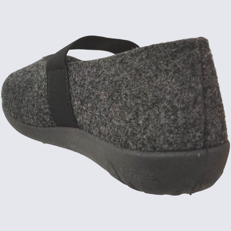 Chaussons Rohde, chaussons femme en feutrine graphite