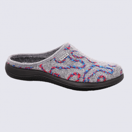 Mules Rohde, Mules confort cocooning femme en feutre gris Mules Rohde, Mules confort cocooning femme en feutre gris
