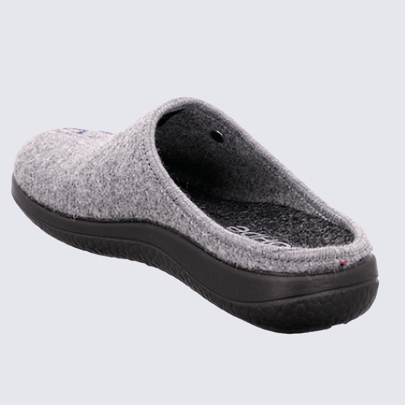 Mules Rohde, Mules confort cocooning femme en feutre gris