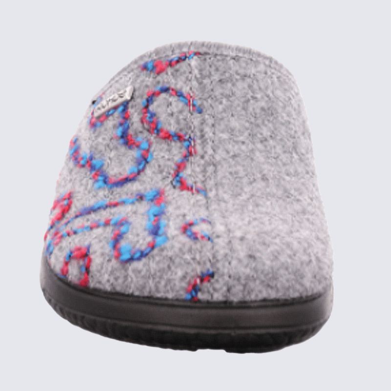 Mules Rohde, Mules confort cocooning femme en feutre gris