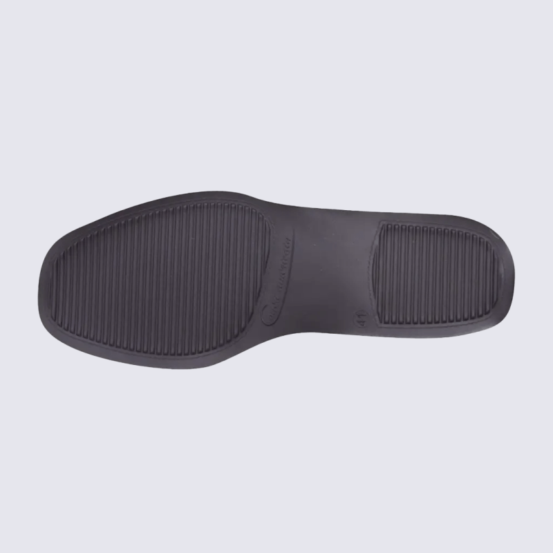 Pantoufles Erel, Pantoufles confort classique homme en cuir noir