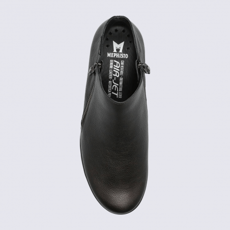 Mocassins Mephisto, Mocassins élégants confort femme en cuir bronze métallisé