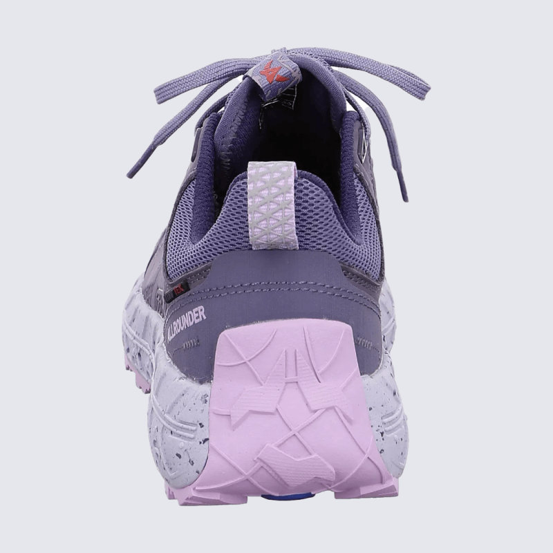 Baskets Allrounder, baskets de randonnée légère femme en cuir nubuck mauve