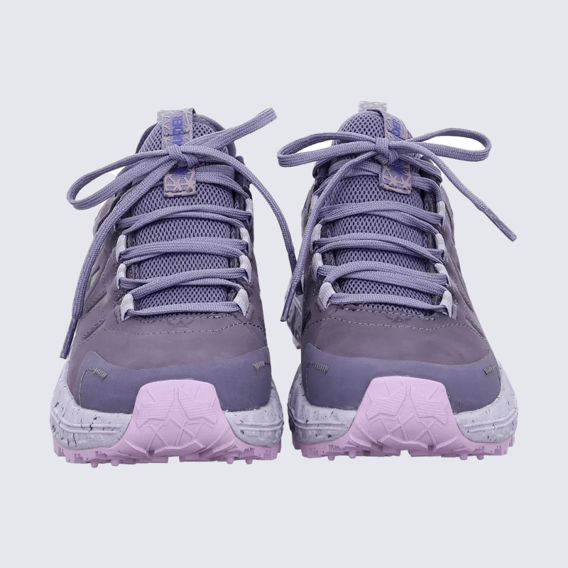 Baskets Allrounder, baskets de randonnée légère femme en cuir nubuck mauve