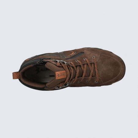 Chaussures de marche Allrounder, chaussures de marche femme cuir velours marron Chaussures de marche Allrounder, chaussures de marche femme cuir velours marron