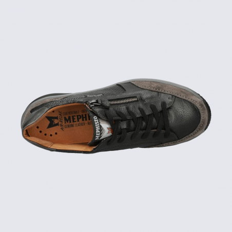 Baskets Mephisto, sneakers élégantes homme en cuir lisse graphite Baskets Mephisto, sneakers élégantes homme en cuir lisse graphite
