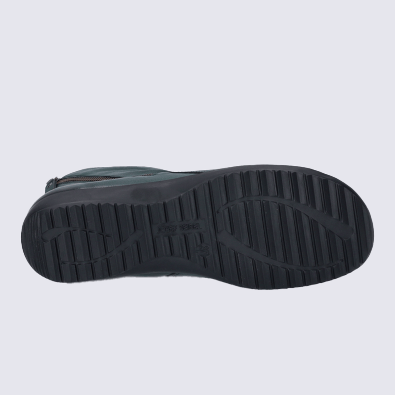 Bottines Josef Seibel, bottines zippées confortable et de qualité supérieure pour femme en cuir vert