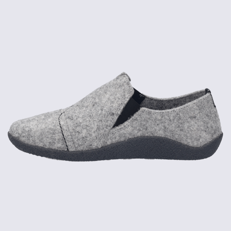 Chaussons Seibel Josef, chaussons Chaud et Confort femmes Gris clair