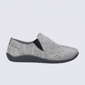 Chaussons Seibel Josef, chaussons Chaud et Confort femmes Gris clair