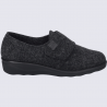 Pantoufles Josef Seibel, Pantoufles chaude a fermeture velcros femme en feutre anthracite Pantoufles Josef Seibel, Pantoufles chaude a fermeture velcros femme en feutre anthracite
