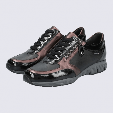 Baskets Mephisto, baskets ultra légères femme combinaison de cuir noir Baskets Mephisto, baskets ultra légères femme combinaison de cuir noir