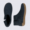 Bottines Glerups, chaussons montants mixte en laine naturelle denim Bottines Glerups, chaussons montants mixte en laine naturelle denim