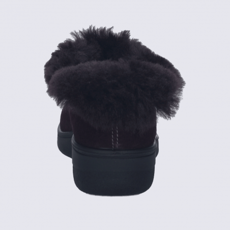 Mules Josef Seibel, mules modernes doublures chaude femme en cuir d'agneau aubergine Mules Josef Seibel, mules modernes doublures chaude femme en cuir d'agneau aubergine