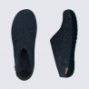 Chaussons Glerups, modèle Slip-On mixte en laine naturelle Denim Chaussons Glerups, modèle Slip-On mixte en laine naturelle Denim