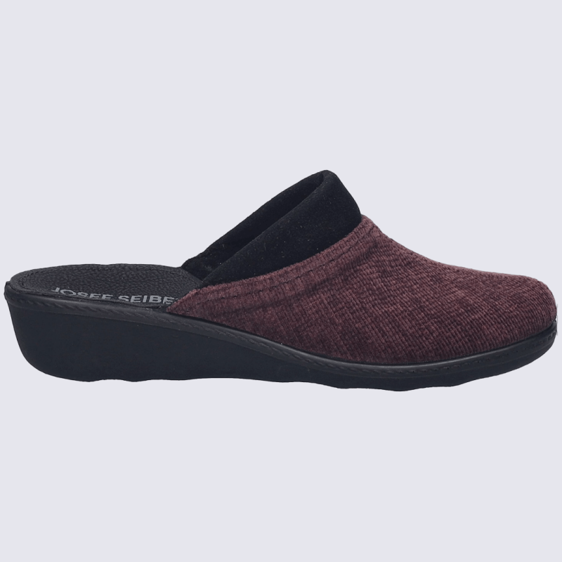 Mules Josef Seibel, Mules modèle Avignon 01 femme en textile violet combiné