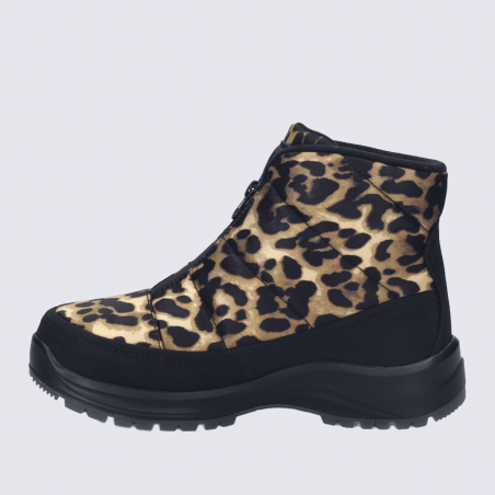 Bottes Josef Seibel, bottes zippées chaude femme en textile léopard Bottes Josef Seibel, bottes zippées chaude femme en textile léopard