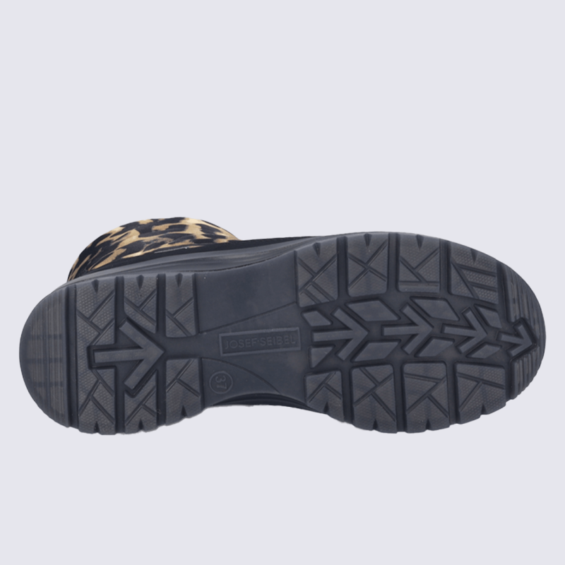 Bottes Josef Seibel, bottes zippées chaude femme en textile léopard