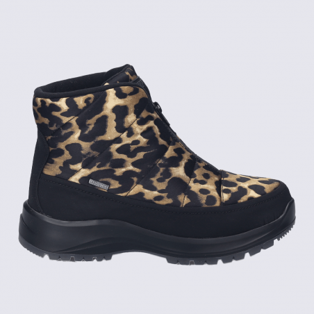 Bottes Josef Seibel, bottes zippées chaude femme en textile léopard Bottes Josef Seibel, bottes zippées chaude femme en textile léopard