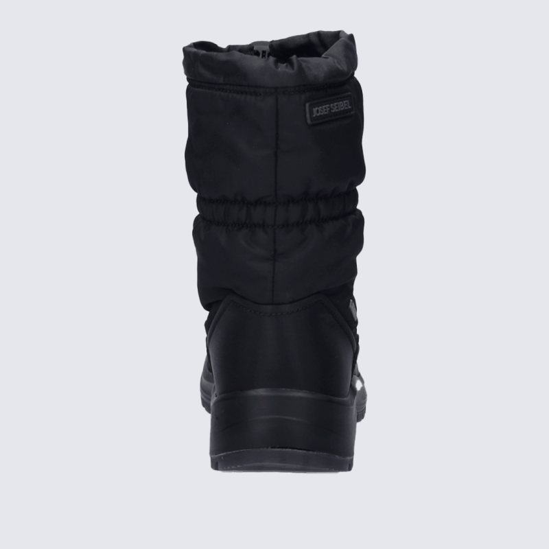 Bottes Josef Seibel, bottes zippées chaude femme en textile noir