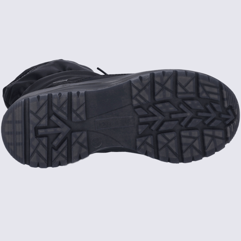 Bottes Josef Seibel, bottes zippées chaude femme en textile noir