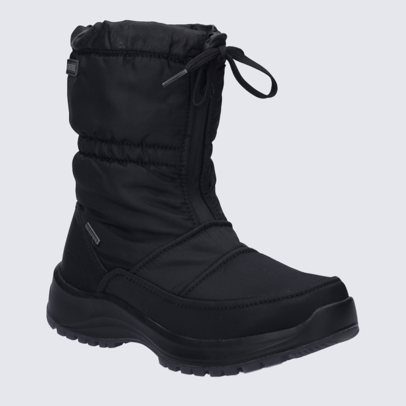 Bottes Josef Seibel, bottes zippées chaude femme en textile noir