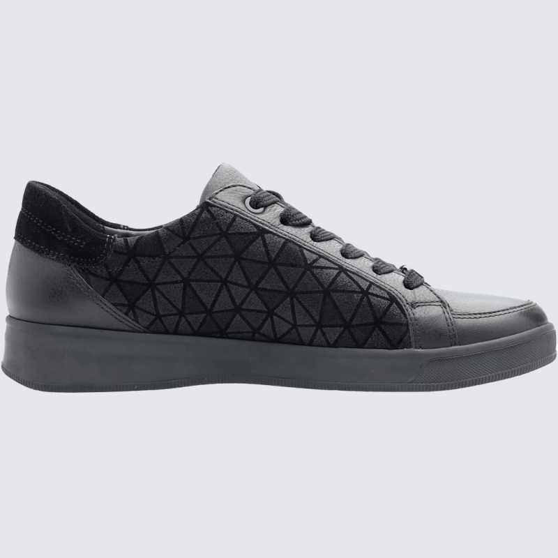 Baskets Ara, modèle Rom HighSoft femme en cuir noir