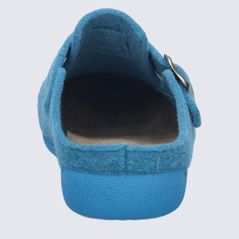 Pantoufles Josef Seibel, Pantoufles modèle Cara 01 femme en feutre azur
