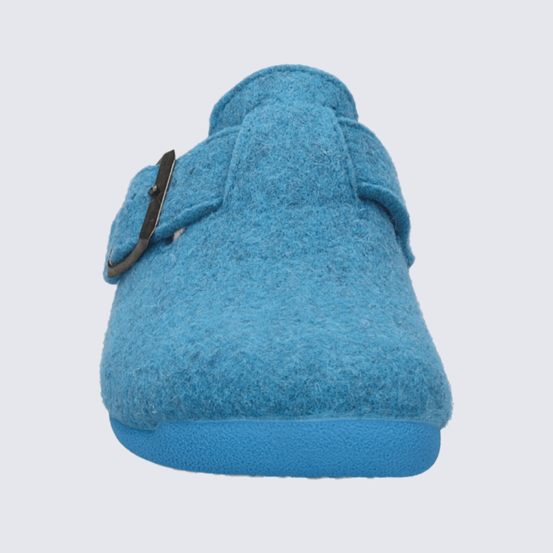 Pantoufles Josef Seibel, Pantoufles modèle Cara 01 femme en feutre azur