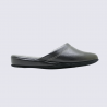 Mules Erel, Mules confort chaussons d’intérieur femme en cuir noir Mules Erel, Mules confort chaussons d’intérieur femme en cuir noir