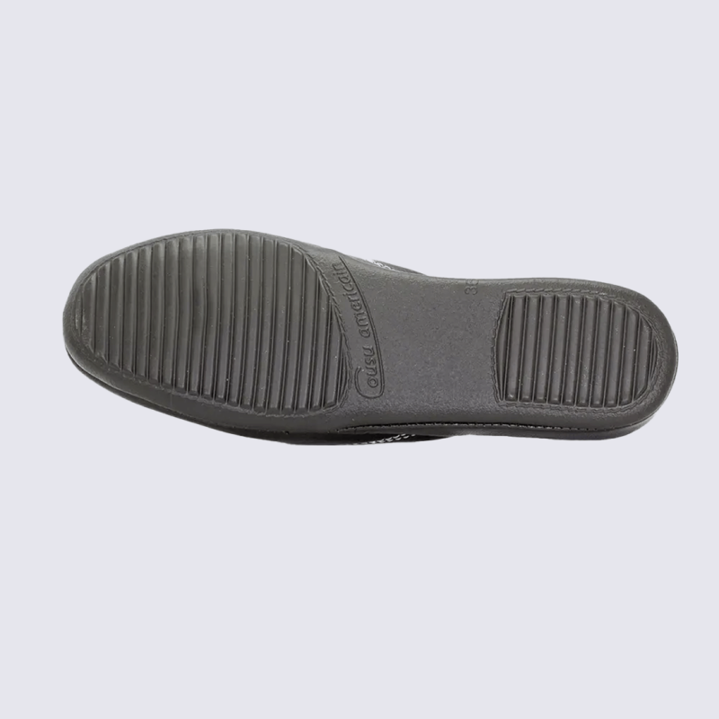 Mules Erel, Mules moderne d’intérieur femme en cuir rouge