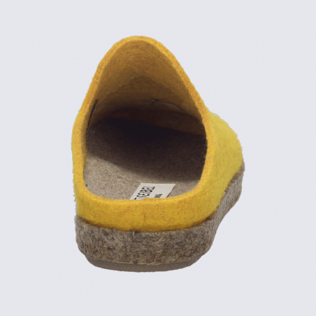 Chaussons Josef Seibel, Chaussons brodés femme en feutre jaune Chaussons Josef Seibel, Chaussons brodés femme en feutre jaune