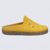 Chaussons Josef Seibel, Chaussons brodés femme en feutre jaune Chaussons Josef Seibel, Chaussons brodés femme en feutre jaune