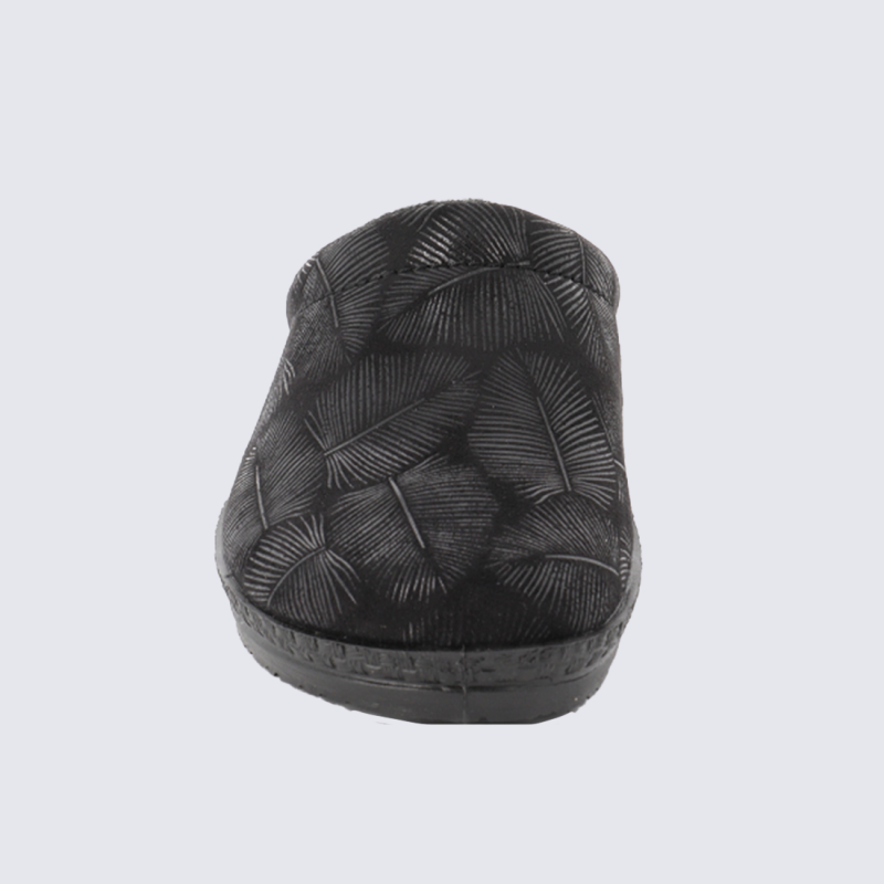 Mules Rohde, Mules confort chic femme en textile velours noir