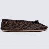 Chaussons Isotoner, chaussons chic et léger femme en textile léopard marron Chaussons Isotoner, chaussons chic et léger femme en textile léopard marron