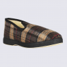 Chaussons Semelflex, Chaussons confort homme en laine à carreaux marron Chaussons Semelflex, Chaussons confort homme en laine à carreaux marron